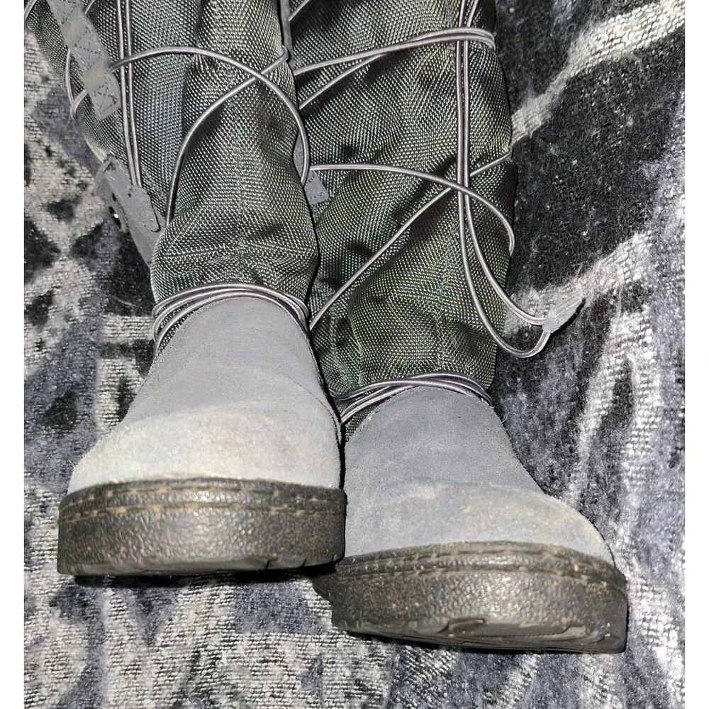 Rare Bearpaw Size 7 1277W - Boreal Tall Winter Boots Wool Blend Lining Sheepskin